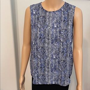 NWT Banana Republic Navy & White Chevron Tank Top